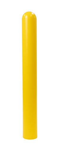 Yellow bollard cover on plain background